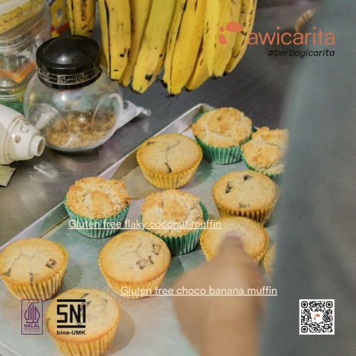 Product Awicarita Gluten-Free Choco Banana Muffin - kemasan boks isi 1/2 lusin 2
