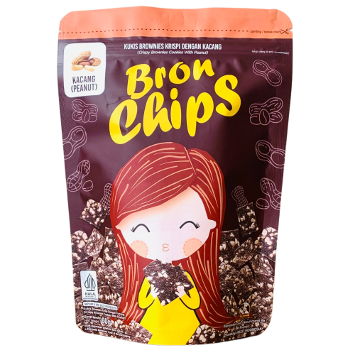 image primary BronChips Kukis Brownies Krispi dengan Taburan Kacang 60g