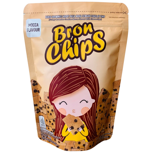 image primary BronChips Kukis Brownies Krispi Rasa Moka dengan Taburan Chocochips 60g