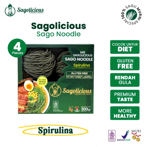 image primary MIE SAGOLICIOUS SAGO NOODLE SPIRULINA