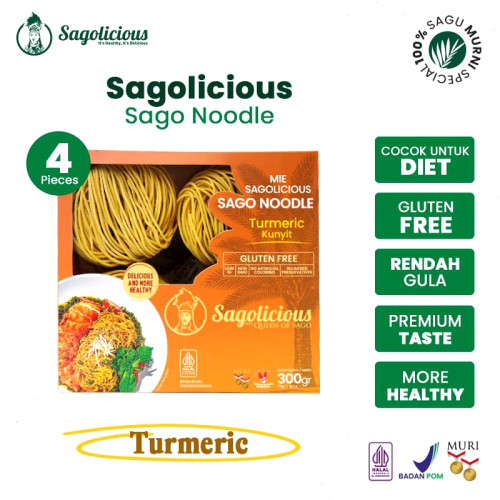 image primary MIE SAGOLICIOUS SAGO NOODLE TURMERIC (KUNYIT)